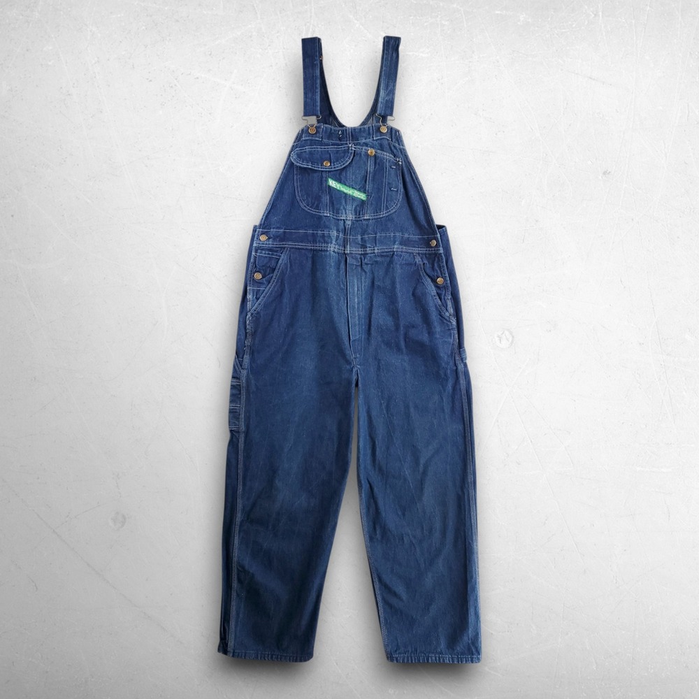 Key Imperial BIB Overalls Men 42x30 Blue Workwear Gorpcore Carpenter Americana